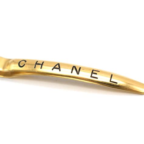 chanel logo barrette|chanel turnlock barrette.